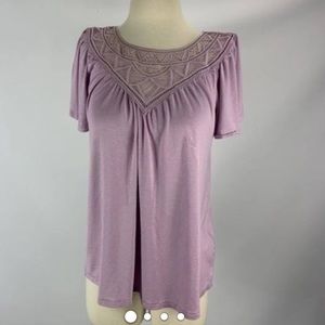Cupio Women's Medium Blouse Boho Lilac Purple - Size small